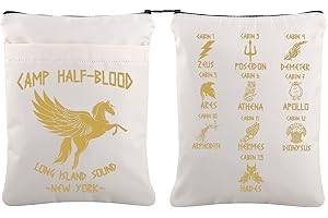 AKTAP Camp Half Blood Book Sleeve Percy Merchandise Heroes of Olympus Book Protector for Books Lover Gift Half Blood Merch (Percy Book Sleeve, ONE Size)