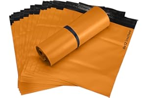 G4GOODS® - 100 Orange Parcel Bags and Postage Bags (9"x12'') - Self Seal Strong Mailing Bags - Eco-Friendly Plastic Packaging Bag for Clothes and Parcels. Perfect for Courier Shipping Bag