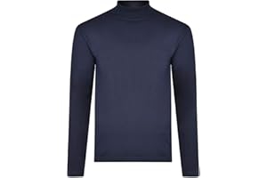 Paradise Mens ROLL Neck Long Sleeve Cotton Polo Turtle Neck UK Sizes M,L,XL,XXL,XXXL New