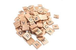 RayLineDo® 200X Wooden Scrabble Tiles Letter Alphabet Scrabbles Number Crafts English Words UPPERCASE AND LOWERCASE MIXED