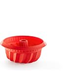 L&eacute;ku&eacute; Savarin Deep Silicone Baking Mould Platinum Red, 22 cm
