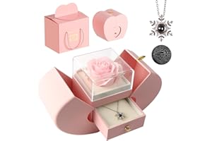 SUEWIDFAY Ewige Rose Geschenk für Frauen, Muttertag Geschenk für mama, Rose Geschenk mit Halskette für sie, Rose Blume Geschenke für Mama ihre Frau Freundin auf Muttertag, Geburtstag, Jahrestag, Valentinstag