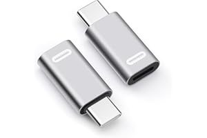 Seminer Adattatore da USB C a Lightning (2 Pack), Adattatore USB-C PD da 35W, Adattatore da Lightning Femmina a USB Tipo C Compatibile con iPhone Serie 15 iPad pro Macbook Galaxy Note S9 S23 (Argento)