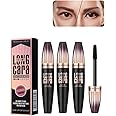 MUGUOY 3Pcs My Amazing Lashes Mascara,4D Silk Fiber Lash Mascara,Natural Waterproof Lasting Lash Mascara Black Volume, Plump and Enlarge Eyelashes, Smudge Proof, Lasting All Day More Charismatic.
