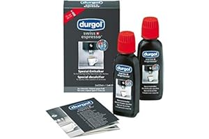 Durgol Odkamieniacz do ekspresów do kawy, Swiss Espresso Special Odkamieniacz Płyn kompatybilny ze wszystkimi ekspresami do kawy, 2 x 125 ml