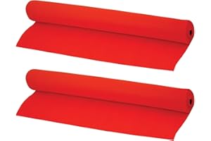 Buystarget Pack of 2, 4.6m Red Carpet Durable Fabric Roll Hollywood Floor Runner Oscars VIP Party Aisle Decoration Movie Prop Event Awards Evening Indoor Outdoor Runway Rug 2X 15Ft