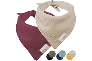 PiuPet Lot de 2 foulards pour chien - Bandana élégant pour chiens de grande et petite taille - Vêtements et accessoires pour chiens - Beige/rouge - (S) 58 x 40 x 40 cm