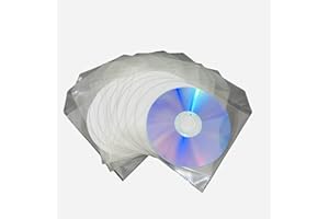 DRAGONTRADING Ritek Professional White Inkjet Printable Recordable Blank DVD-R Discs with a Write Speed of 16x in Dragon Trading Plastic Sleeves With Flap (Pack of 10)