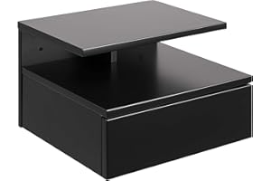 ‎AC DESIGN FURNITURE AC Design Furniture Fia Nachttisch mit 1 Schublade in Schwarz, 1 Stück, Wandschrank im Minimalistischen Stil, Kleiner Nachttisch für die Wandmontage, B: 35 x H: 22,5 x T: 32 cm