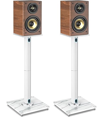 2 Supports Enceintes Norstone Stylum Colonne HIFI – Pointes Anti-vibration Réglables, Noir Mat