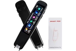 Roadtime Penna per Traduttore con Scansione, Intelligente Penna Scanner con registrazione,Smart Instant Voice Traduttore 142 lingue, touchscreen da 3,7 pollici, per incontri di lavoro,apprendimento