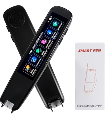 Scan Sense Pen, ScanSense AI Smart Pen, directe AI-antwoorden for wiskunde, geschiedenis en meer Offline vertaling (60 talen), camera, Bluetooth, muziek en bestandsopslag(Black