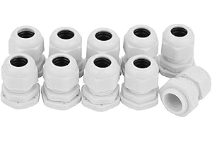BORDSTRACT 10 pezzi Pressacavi Elettrici Impermeabili PG7 PG9 PG11 PG13.5 PG16 PG19 PG21 Regolabile Pressacavi,Nylon Bianco Pressacavo impermeabile per Fissaggio Cavo(PG13.5)