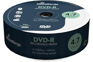 Mediarange MR403 DVD-R 4.7GB 16x Cake Box Lot de 25
