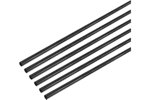 M METERXITY 6-Pack Carbon Fiber Rods, 300mm Length 2mm Dia Carbon Fiber Solid Matte Pole for RC Airplane/DIY Craft/Quadcopter Arm/Scale Model Kite Wing Tube [11.81 x 0.08IN]