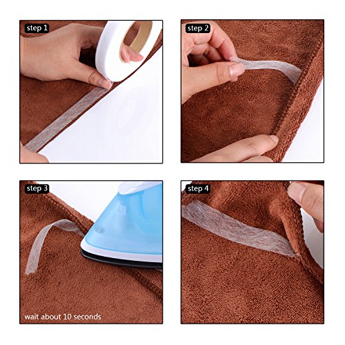 Shappy 10mm Breite mal 70 Yard Saum Band Stoff Fusing Band Aufbügeln Säumen Band, 2 Rollen - 2