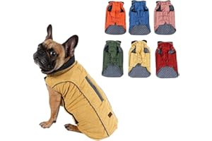 BePetMia Veste pour Chien d'hiver, Manteau avec 7 Tailles pour Petits, Moyens et Grands Chiens, Combinaison de Neige Coupe-Vent, vêtements pour Chiens à Ligne réfléchissante (S, Jaune)