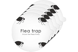 DAMOHONY 5 Piezas Discos de Trampa de Pulgas, Almohadilla de Control de Plagas de Trampas, No Tóxico, sin Insecticidas, Trampa para Matar, el Mejor Control de Plagas para el Hogar