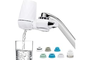 WILTEC Naturewater NW-LT-H2A 9 Stufen On Tap Wasserfilter, 120 L/h, kompakter PP Wasserhahnfilter mit 9 Filterstufen, Wasserhahnfilter