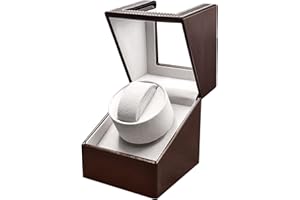 DRAIGERWAY Automatyczny mechanizm zegarmistrzowski z pojedynczym ruchem do zegarka ze skóry PU, obudowa zegarka z cichym silnikiem, zasilanie bateryjne lub zasilacz do zegarków automatycznych