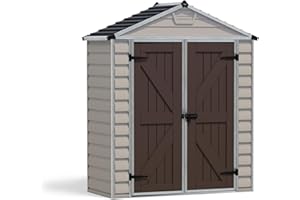 Canopia by Palram SkyLight Shed Durable Storage with Shelf (6x3, Tan)