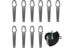 Metallmesser Set für Akku-Rasentrimmer, RosyFate 10 Stück Ersatzmesser Rasentrimmer Metall