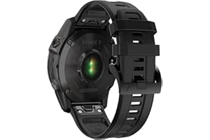 SONGSIER Silikonowy pasek do zegarka Garmin Fenix 7, 22 mm, zapasowy pasek do zegarka Fenix 7 Solar, Fenix 7 Sapphire Solar, Fenix 6 / Pro/Sapphire, Fenix 5 / plus, Forerunner 935/945/955, Approach S60, Quatix