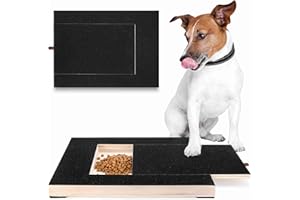 Lvefyti Kratzbrett für Hunde mit Leckerlibox 35x25x3cm, Scratch Pad für Nägel, Stressfreies Haustier Nagelfeilenbrett, Alternative Krallenschleifer für Hunde Nagelpflege