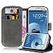 Produktbild Samsung Galaxy S3 Hülle in GRAU von Cadorabo - Handyhülle im Retro Design mit Standfunktion und Kartenfach für Galaxy S3 Case Cover Schutzhülle Etui Tasche Book Klapp Style in MATT GRAU