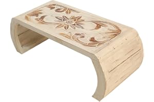 Oriental Galerie Beistelltisch Couchtisch Opiumtisch Brücke Blumentisch Betttisch Laptoptisch Notebooktisch Neues Modell 30 cm Höhe Weiß Groß