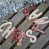Christmas Decorations - Guirnalda navideña con texto en inglés "Christmas", de madera