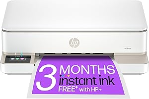 HP Envy 6120e All in One Printer | Perfect for Home | Colour | Wireless | Print, Scan & Copy | 3 Months of free Instant Ink | Easy Setup & Reliable Wi-Fi | White