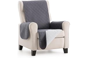 Lanovenanube - Funda sillón Acolchado Mallorca - Práctica - 1 Plaza - Color Gris C10