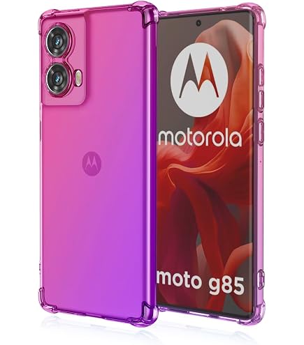 HAOYE Cover per Motorola Moto G85 5G, Custodia Protettiva Antigraffio Silicone Morbida TPU Ultra Sottile ma Resistente Case con Fodera in Tessuto. Viola