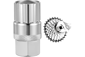 GGUFAY Outil Demontage Cassette Velo, Demonte Roue Libre, Cassette Demonte Douille, Acier Carbone Durable, Compatible Shimano, Sunrace, Sram