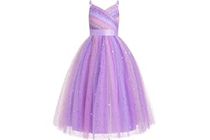 IDOPIP La Fille des Fleurs Princesse Robe Longue Plissée Mariage Demoiselle d'honneur Robe De Bal Broderie Fleur Dentelle élégante Col en V