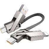 Vexipia 4'&uuml; 1 arada USB C Kablosu [45W Hızlı Şarj ve Veri Senkronizasyonu] D&uuml;z &Ouml;rg&uuml;l&uuml; USB C - USB C Şarj Kablosu L/Tip C/USB 