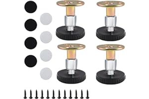 HERKINDNESS Möbelfüße Verstellbar, 4 Stück Schrank Füße zum Verstellen, 27-64mm Möbelfüße Verstellbar, mit Doppelseitigem Klebeband und Rutschfesten Polstern, Geeignet für Tische und Schränke