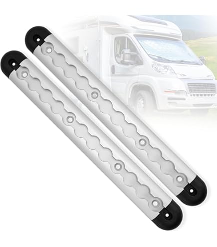 NTG Vliegtuigrails, aluminium airlinerails, set halfronde rails, 0,5-10 meter, rails om ladingen vast te zetten, voor vrachtwagens en campers, voorgeboord en geanodiseerd, sjorrails, 2 x 1 meter
