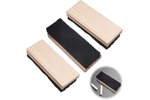 FAVSON 3Pcs Felt Silent Dust-Free Chalk Eraser, Dust Free Chalkboard Eraser, for Classrooms, Whiteboards, Chalkboards, Offices, etc. to Erase Handwriting, School and Household Items