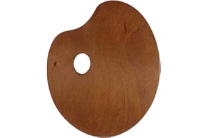 Harilla Ovale Malpalette Aus Holz – Zur Verwendung mit Acryl, Ölfarben Und Pinseln, 20x30cm