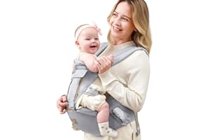 GROWNSY Baby Carrier,Baby Sling, 6 in1Baby Carriers from Newborn, Ergonomic Baby Sling with 6 Carrying Positions for Infants and Toddlers of 3-30 kg (Grey)