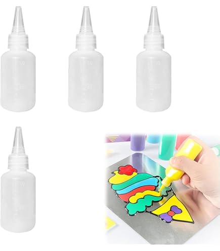 Suoundey 10-Piece Squeeze Writer Bottles - 30ml & 60ml Plastic Icing Bottles For Cake Decorating, Food Coloring & DIY