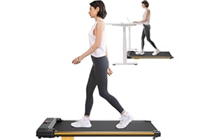 UREVO Tapis Roulant Elettrico Anti Choc,Tapis-Roulant Salvaspazio 2 in 1 Walking Pad Display LED e Telecomando,2.25HP,1-6 km/h Tapis Roulants per Casa e Ufficio