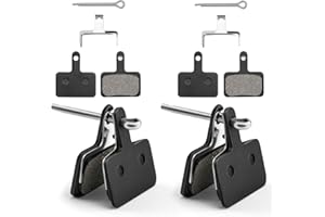 GlasFlength Pastilla de Freno Bicicleta para B01S B05S 4 Pares, Pastillas de Freno Semi-Metálicas de Alto Rendimiento Pastillas de Freno MTB con Muelle Fuerte para Shimano M315 M355 M446 M575