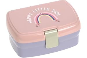 Lässig Fiambrera para niños con separador extraíble, sin BPA/Rainbow