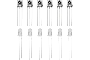 EMSea Lot de 20 paires d'émetteurs-récepteurs 5 mm Émetteur infrarouge VS1838B Récepteur infrarouge pour appareils électroniques Phototransistor Équipement de communication