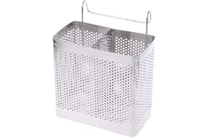 VALINK Soporte de Acero Inoxidable para Cubiertos, Cesta de Secado de Utensilios, escurridor de Cubiertos, Soporte de Utensilios de Cocina para Cuchara, Tenedor, Soporte para Palillos, cubeta, orga