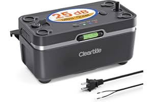 Cleartide Condensate Pump, 25dB Ultra-Quiet, 1/50 HP, 110 GPH, 23.6ft Lift, Automatic Condensate Removal Pump with Safety Switch and Tubing for HVAC, Tankless Design, 100-240V, Grey, 1 Pack