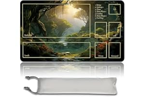 MPLR BOARD GAME Board Game MTG Playmat + Free Waterproof Bag, Stitched Edges, Smooth Rubber Surface, MTG PlayMat with Zones (An Original Angel of Flight Alabaster Playmat) (MTG (15))
